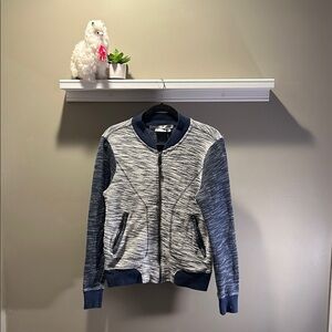 Athleta Blue and Gray Bomber Jacket